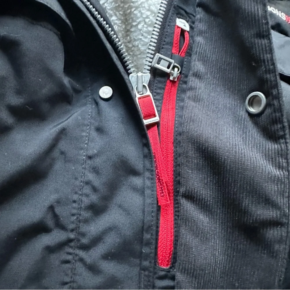 DIDRIKSONS Black Parka Winter‎ Jacket Waterproof Sherpa Lined Size 14-16